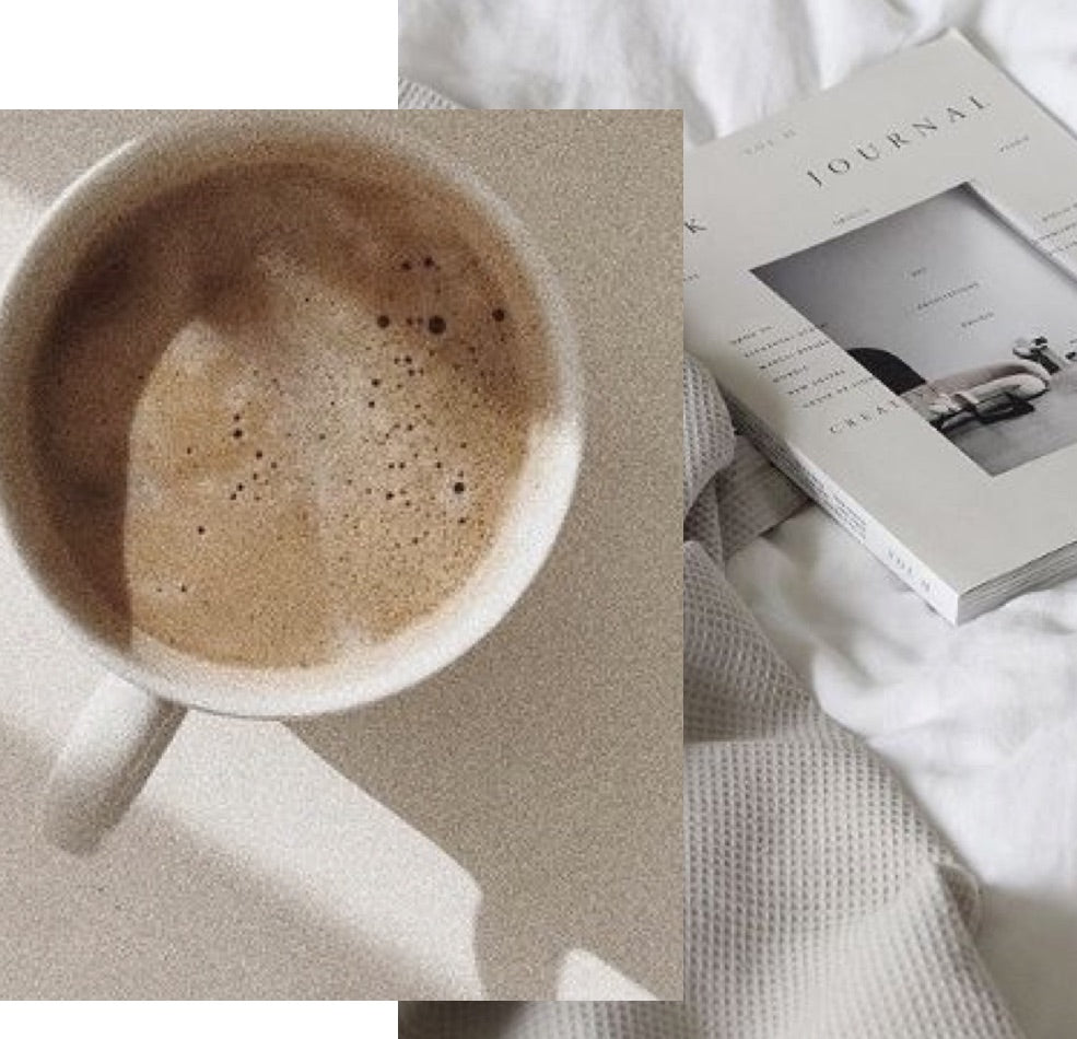 Hot coffee and journal collage 
