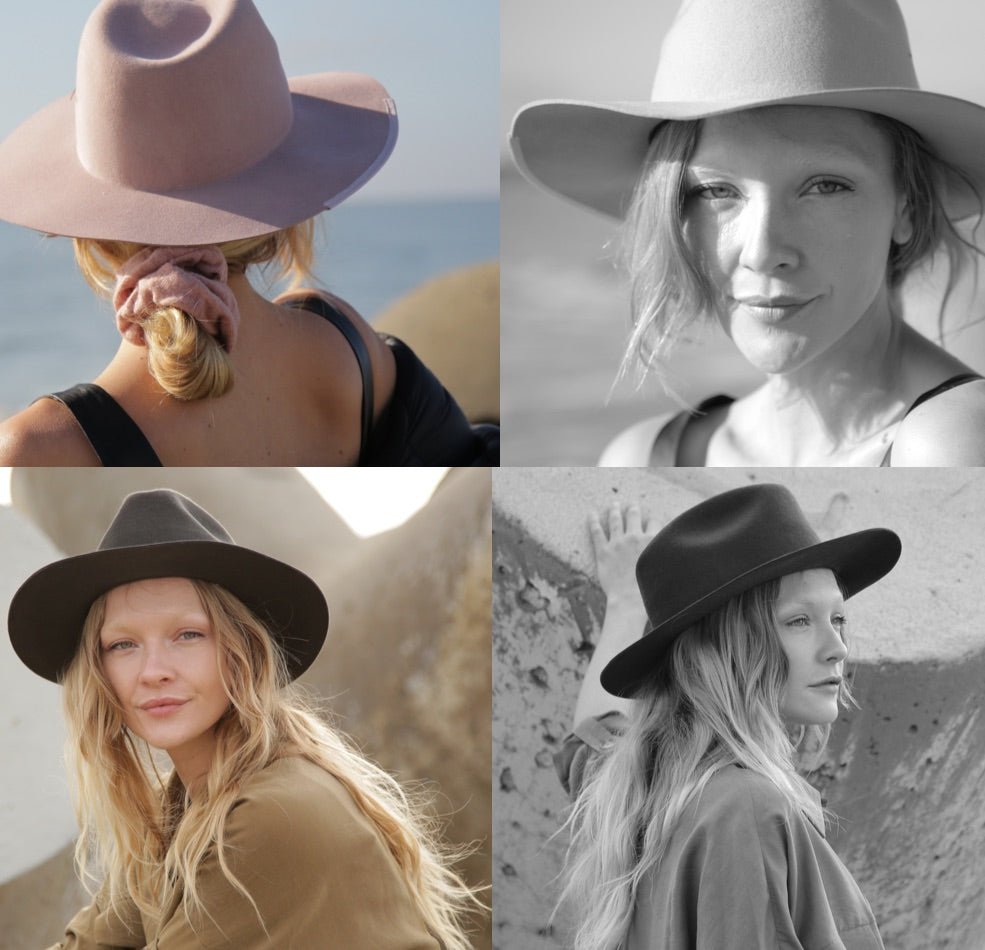 Felt wool hat collage 