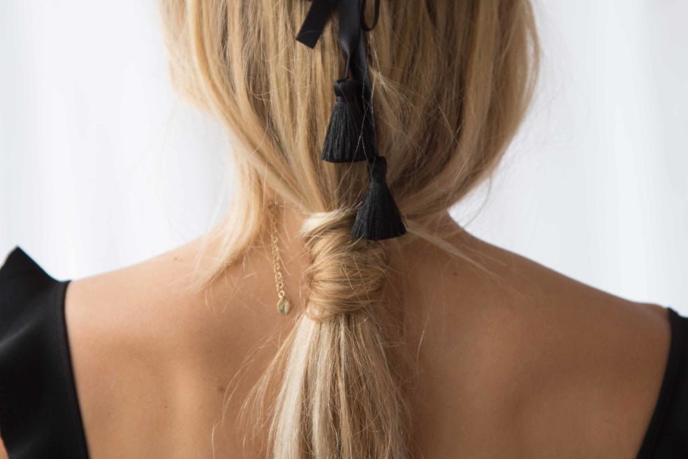 Blonde hair self tided 