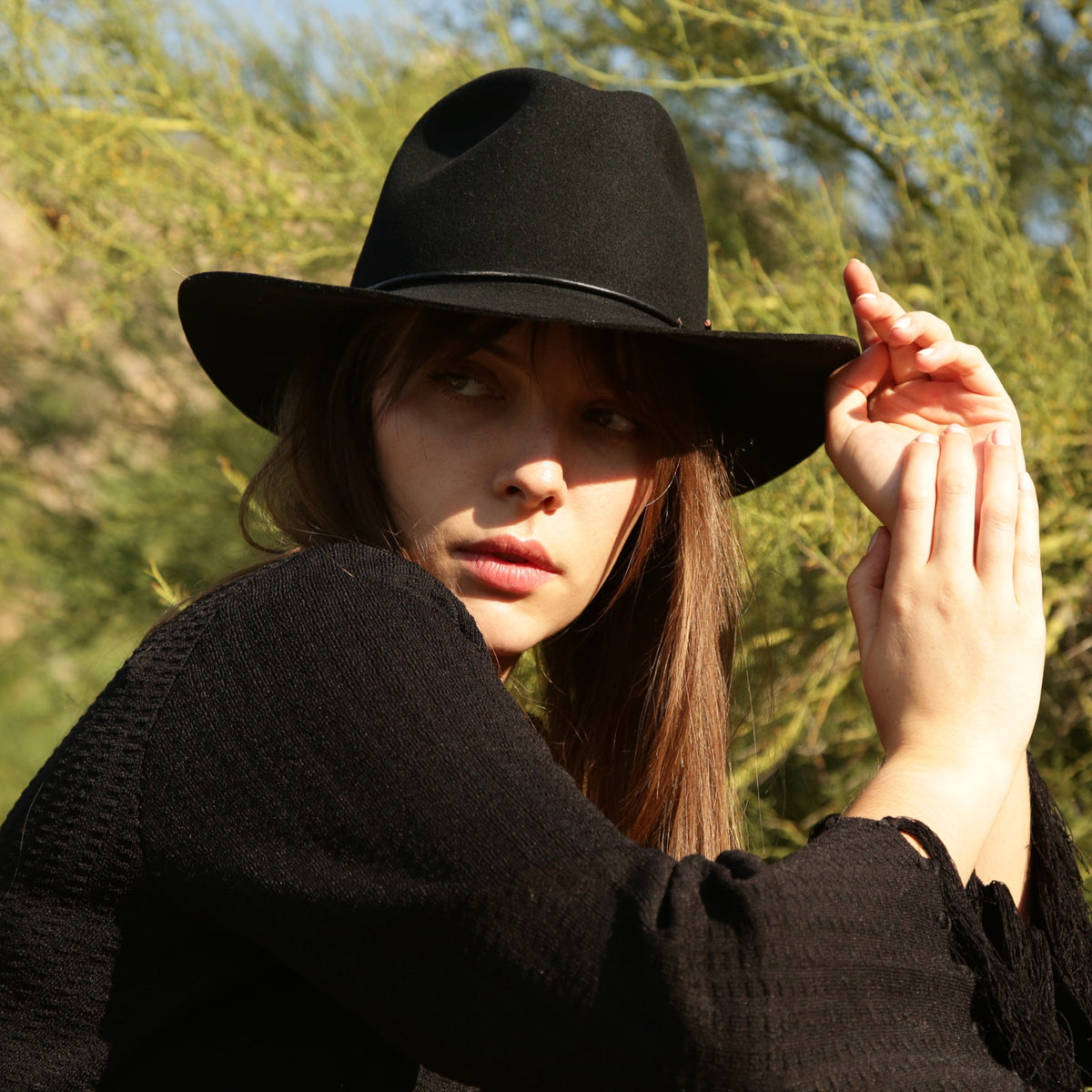 Kin The Label Essential Collection Packable Light Wool Black Hat New With Tags Designer Hats For Women - Packable Caps And Hats | KIN THE LABEL main image 4