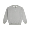 Gray sweatshirt with a small logo on a white background