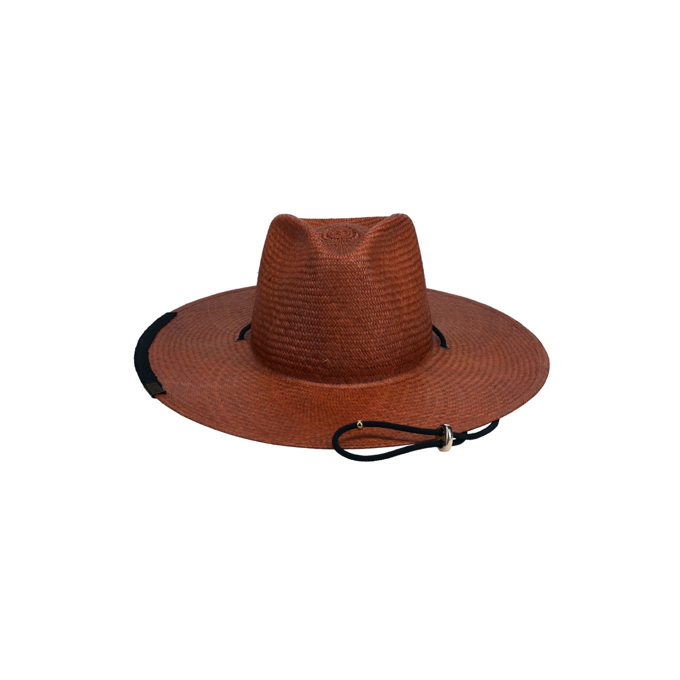 Brown-stained Panama straw hat  